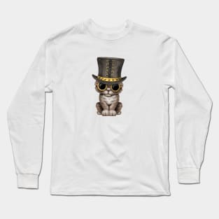 Cute Steampunk Kitten Long Sleeve T-Shirt